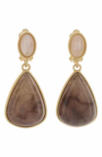 Smokey Dew Clip-On Earrings