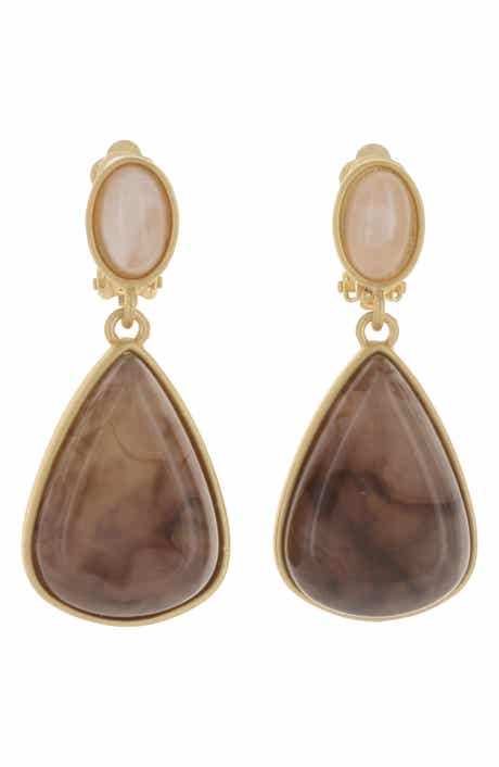 Smokey Dew Clip-On Earrings