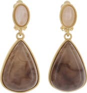 OLIVIA WELLES Smokey Dew Clip-On Earrings