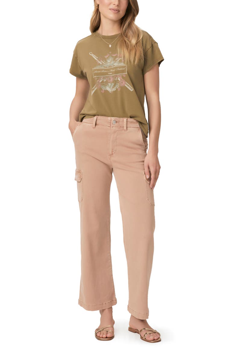 Carly Ankle Wide Leg Cargo Jeans, Alternate, color, VINTAGE WARM ROSE