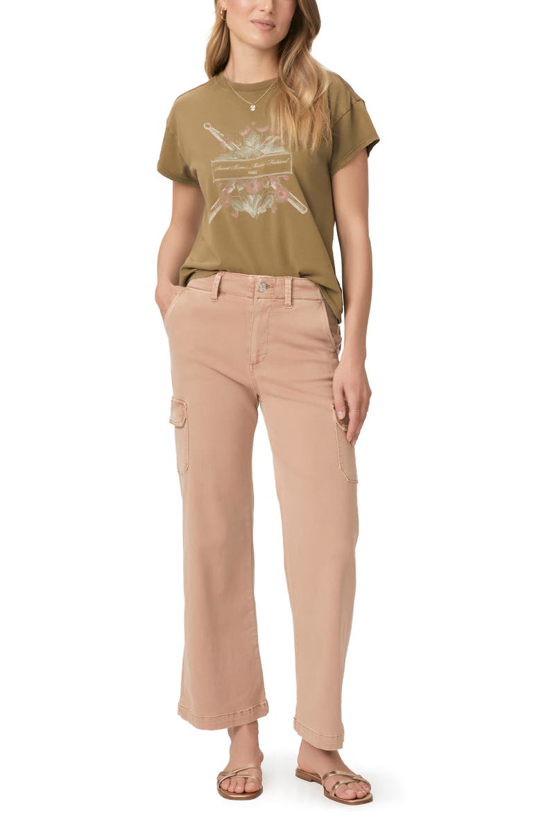 PAIGE Carly Ankle Wide Leg Cargo Jeans, Alternate, color, Vintage Warm Rose