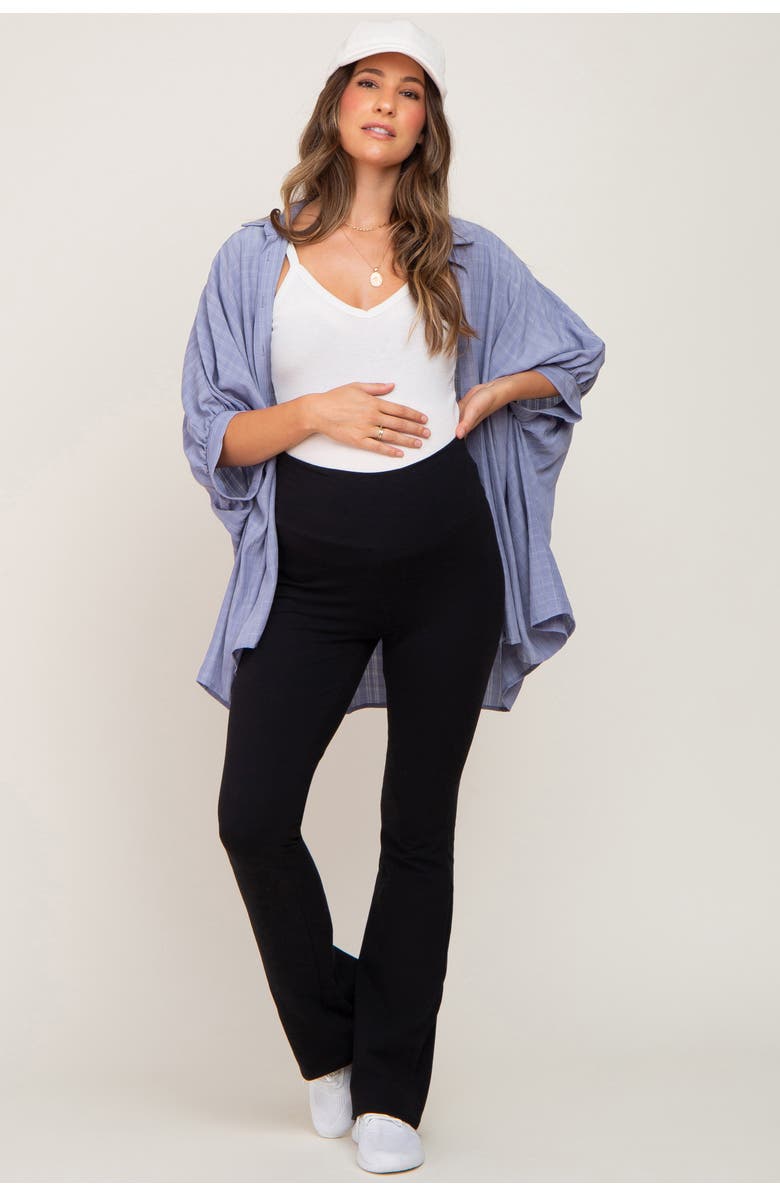 PinkBlush Flared Leggings, Main, color, Black