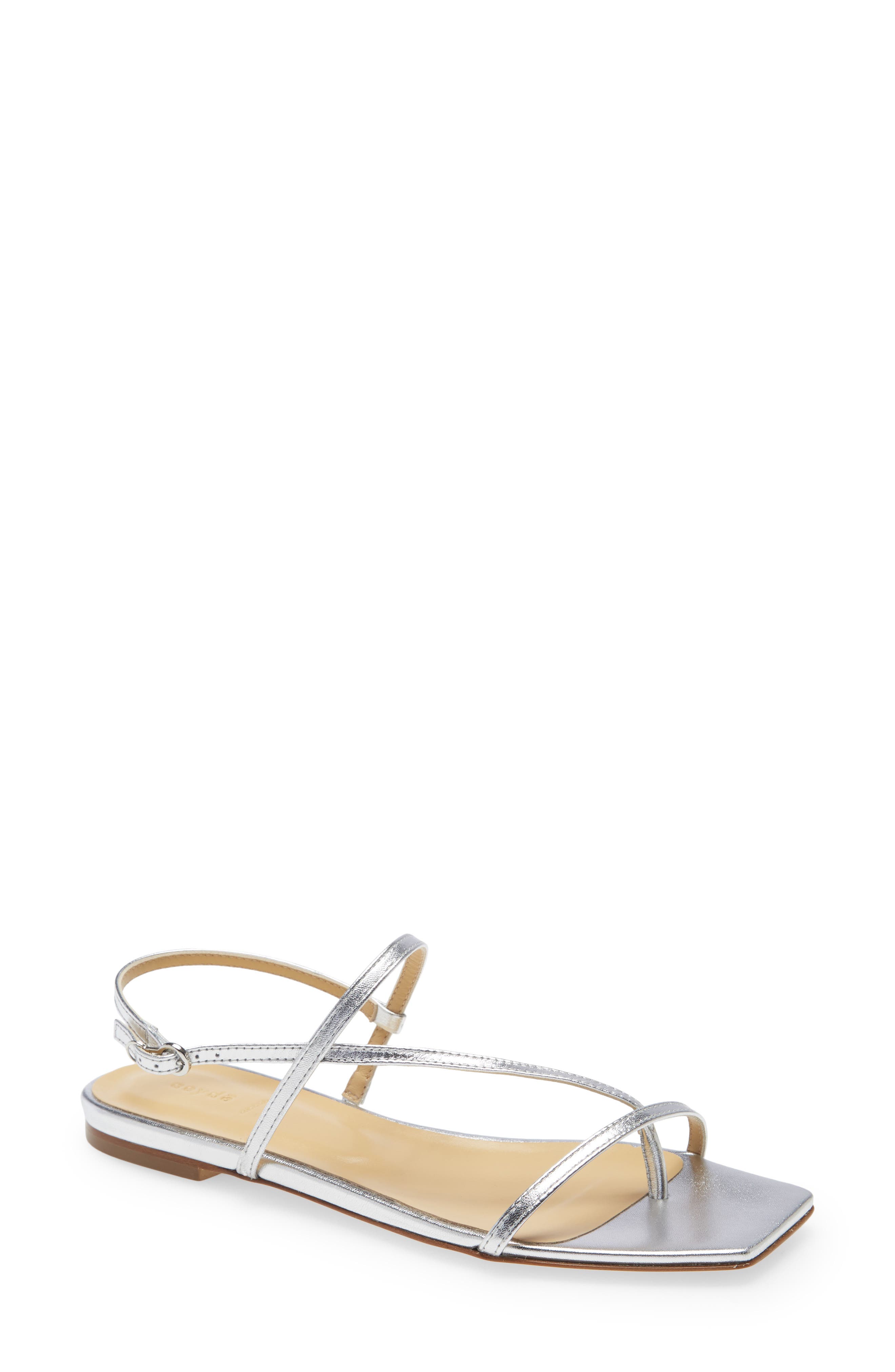 aeyde Ella Metallic Sandal, Main, color, 