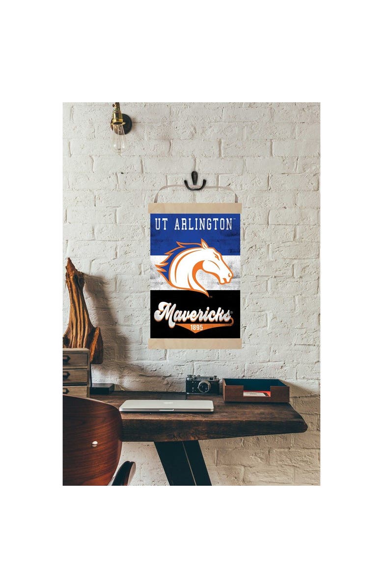 JARDINE UT Arlington Mavericks 12'' x 20'' Retro Logo Banner Sign, Alternate, color, 