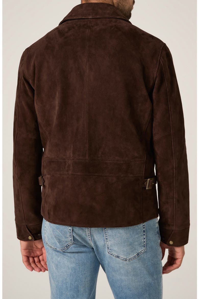 Leather Drifter Jacket, Alternate, color, CHOCOLATE
