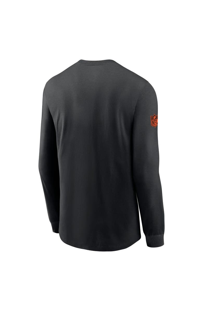 Nike Men's Nike Black Cincinnati Bengals Sideline Performance Long Sleeve T-Shirt, Alternate, color, Black