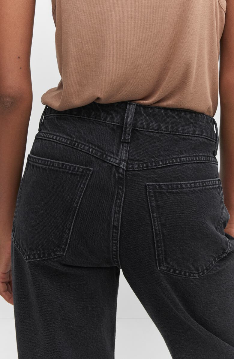MANGO High Waist Ankle Tapered Mom Jeans, Alternate, color,