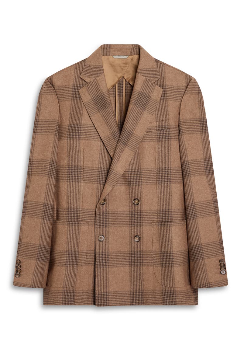 Two-Button Virgin Wool, Cotton & Cashmere Blazer, Alternate, color, CAMEL