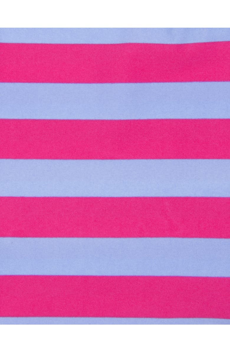 Leveret Baby One-Piece Rashguard, UPF 50+ Sun Protection Swimwear, Alternate, color, Striped Purple & Denim