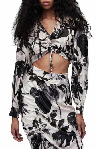 AllSaints Carla Metallic Crop Top | Nordstromrack AllSaints Carla Metallic Crop Top | Nordstromrack