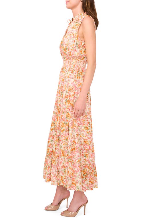 Halogen ® Floral Tiered Maxi Dress In Orange