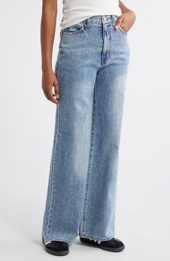 Daze Soho High Rise Ankle Flare Jeans In All Mine Vintage In Blue