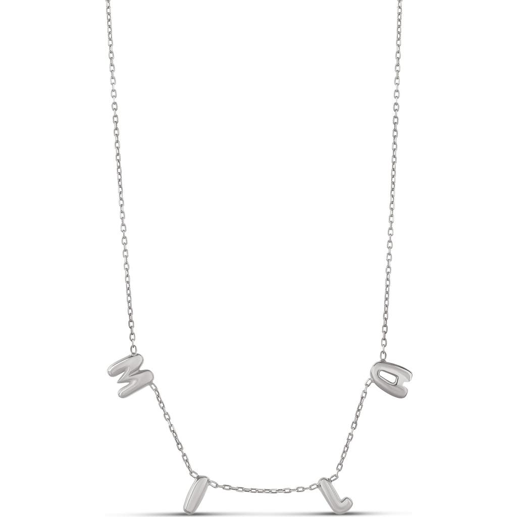 Shymi Mini Helium Initial Charm Necklace In Metallic