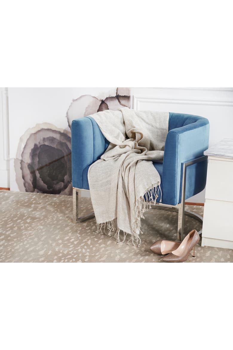 Lucca Silk & Linen Blanket 50" x 70", Alternate, color, Beige