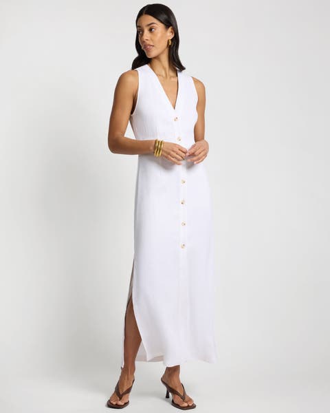 Textured Button Down Maxi Dress