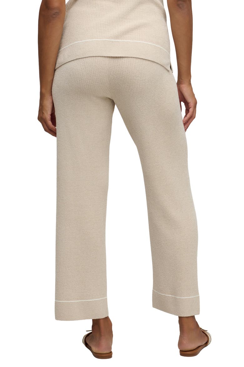 CozyChic® Ultra Lite® Contrast Stripe Rib Ankle Pants, Alternate, color, STONE-PEARL