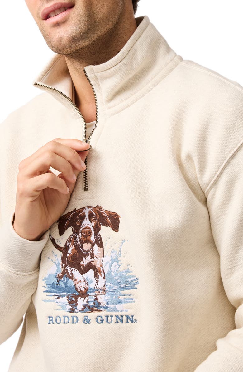 Rodd & Gunn Gunners Track Embroidered Quarter Zip Sweatshirt, Alternate, color, 