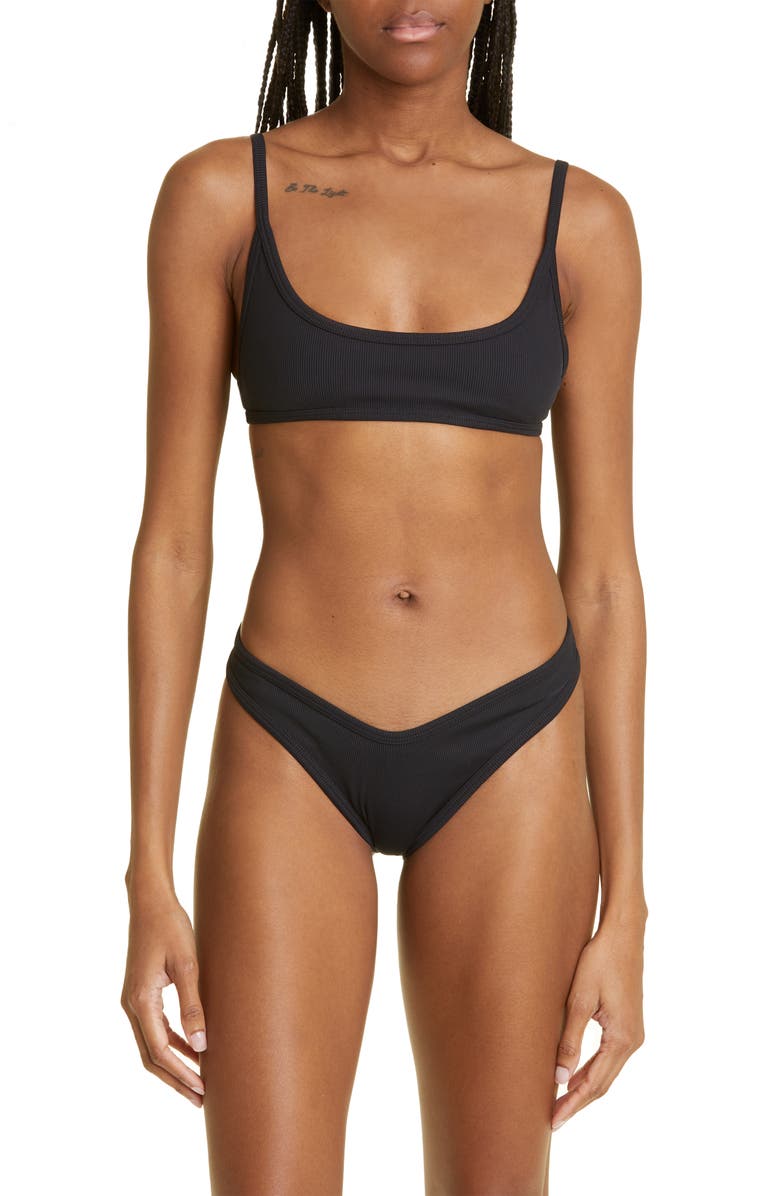 The Attico Rib Two-Piece Swimsuit, Main, color,