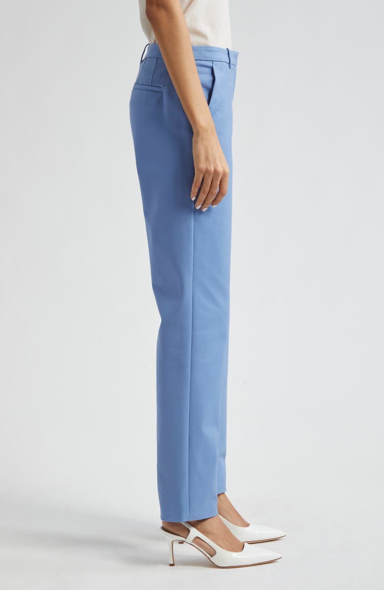 Emporio Armani Cotton Couture Straight Leg Pants, Alternate, color, Solid Light Blue