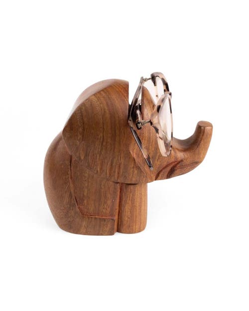 Matr Boomie Elephant Eyeglass Holder Stand In Brown