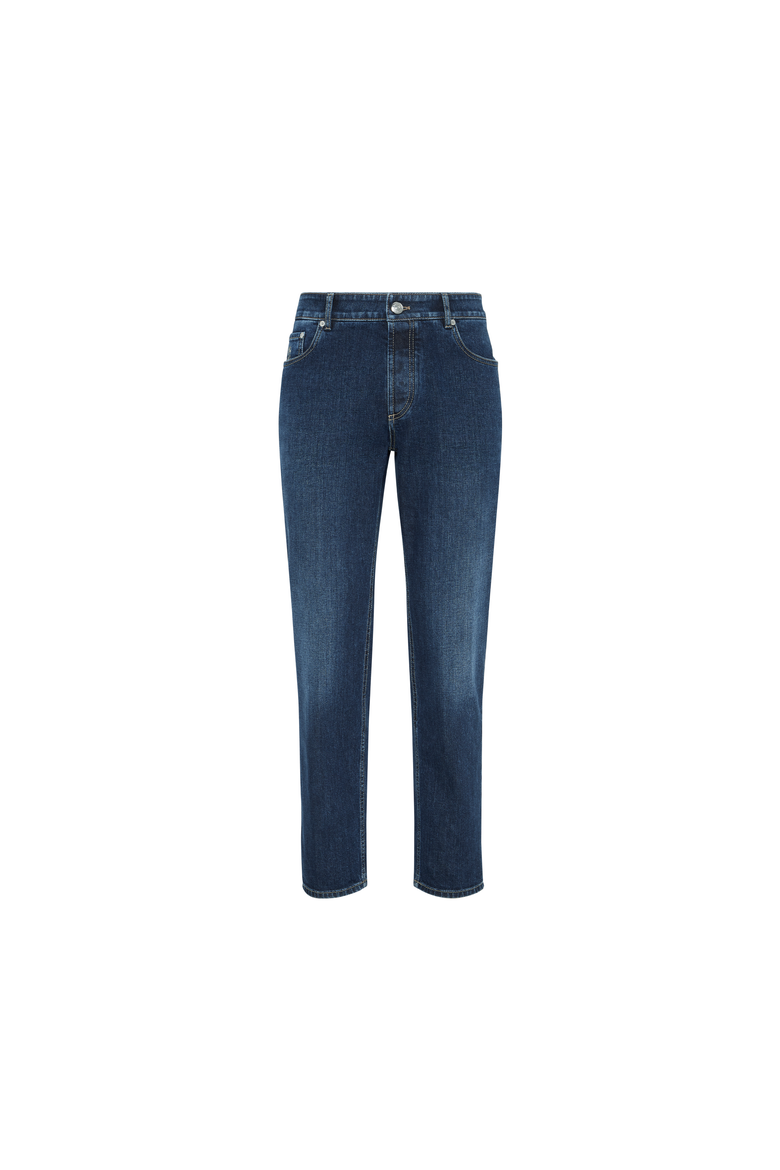 Traditional fit five-pocket trousers, Alternate, color, Denim