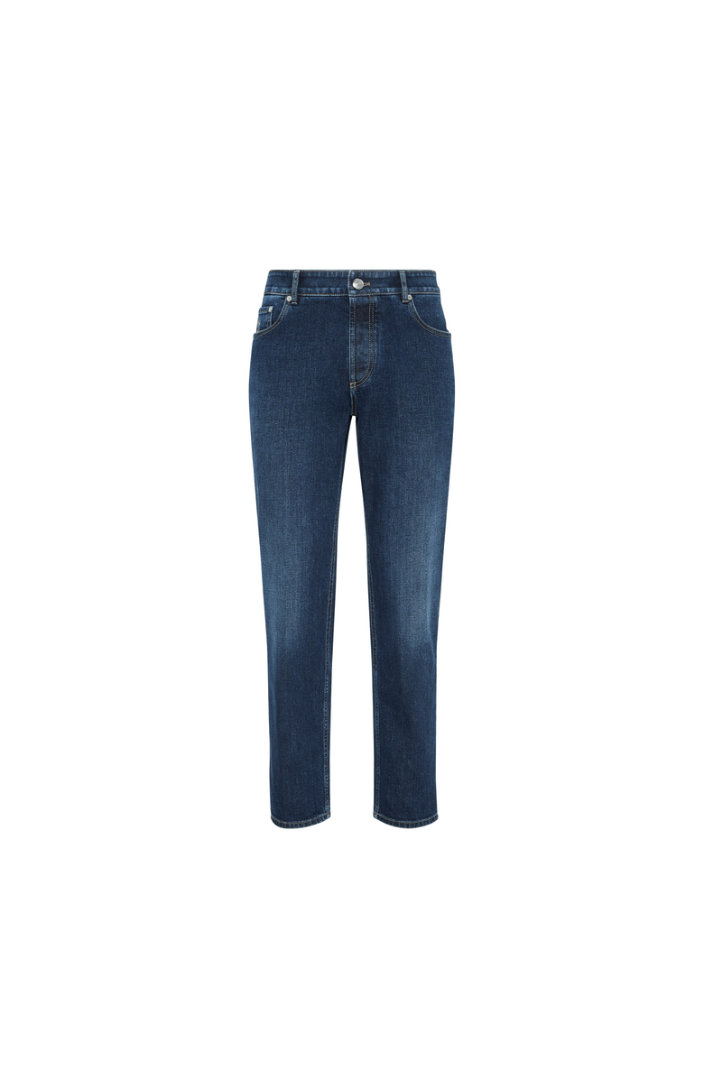 Brunello Cucinelli Traditional fit five-pocket trousers, Alternate, color, Denim
