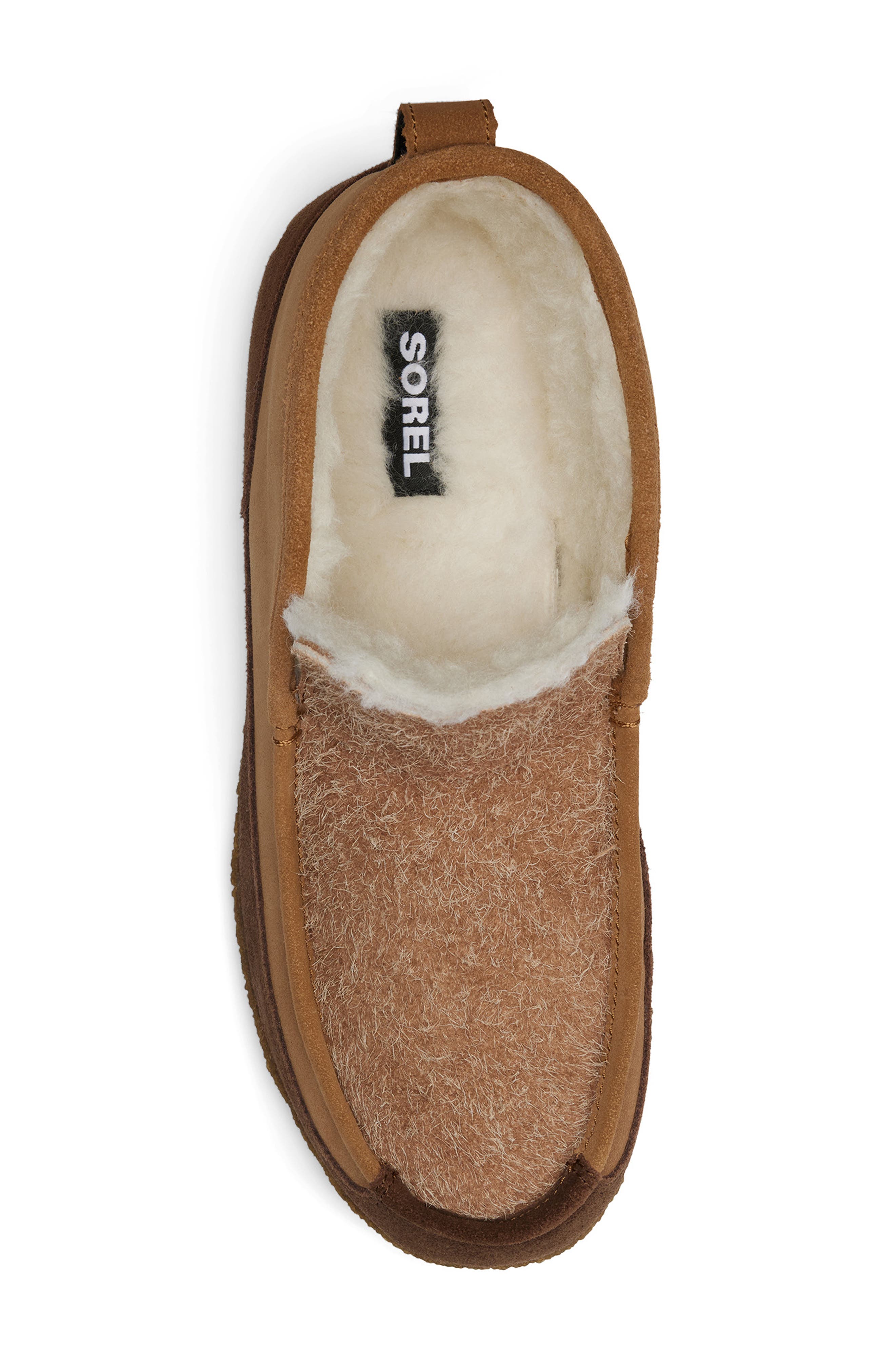 SOREL Manawan II Faux Fur Lined Slipper, Alternate, color, Elk/ Tobacco