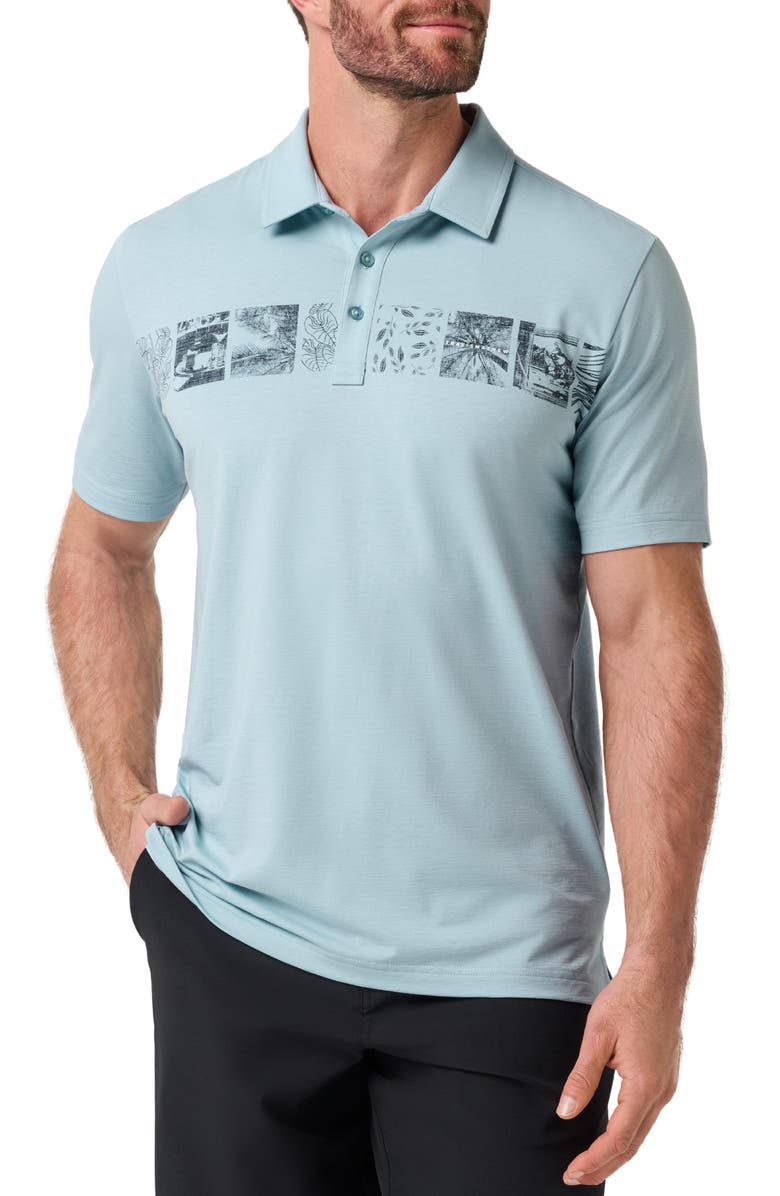 TravisMathew Performance Jersey Polo, Main, color, Forget Me Not
