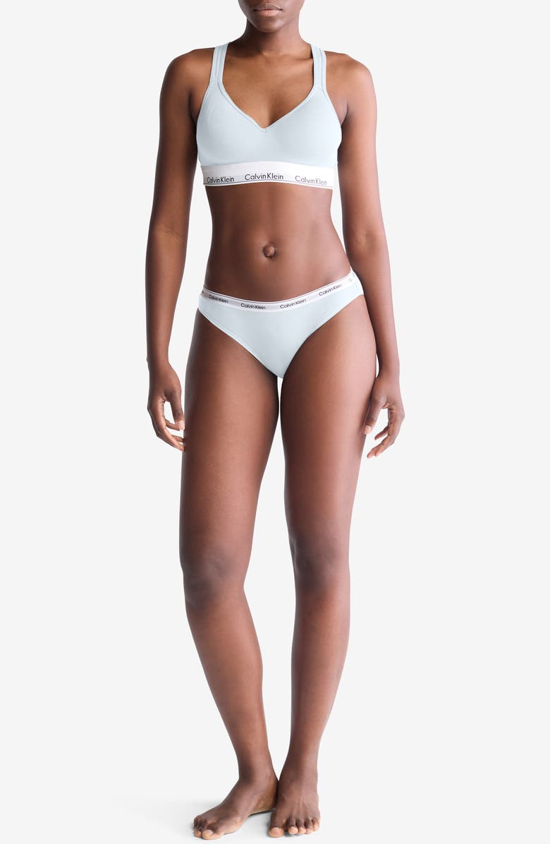 Calvin Klein Modern Collection Cotton Blend Padded Bralette, Alternate, color,