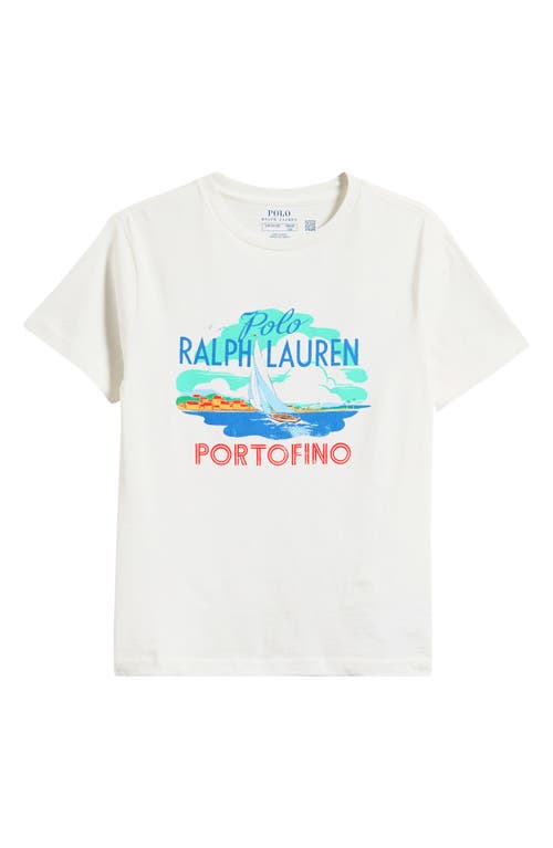 Polo Ralph Lauren Logo Cotton Jersey Tee In Deckwash White