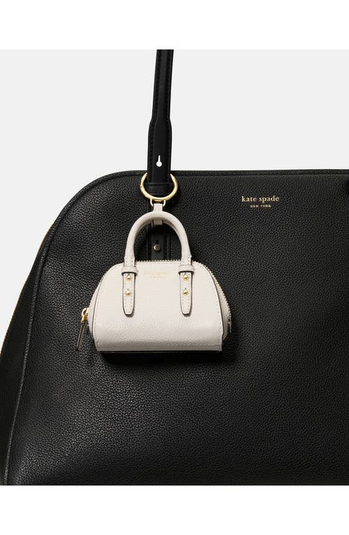 Kate Spade New York Charmed Pebble Leather Key Fob In White