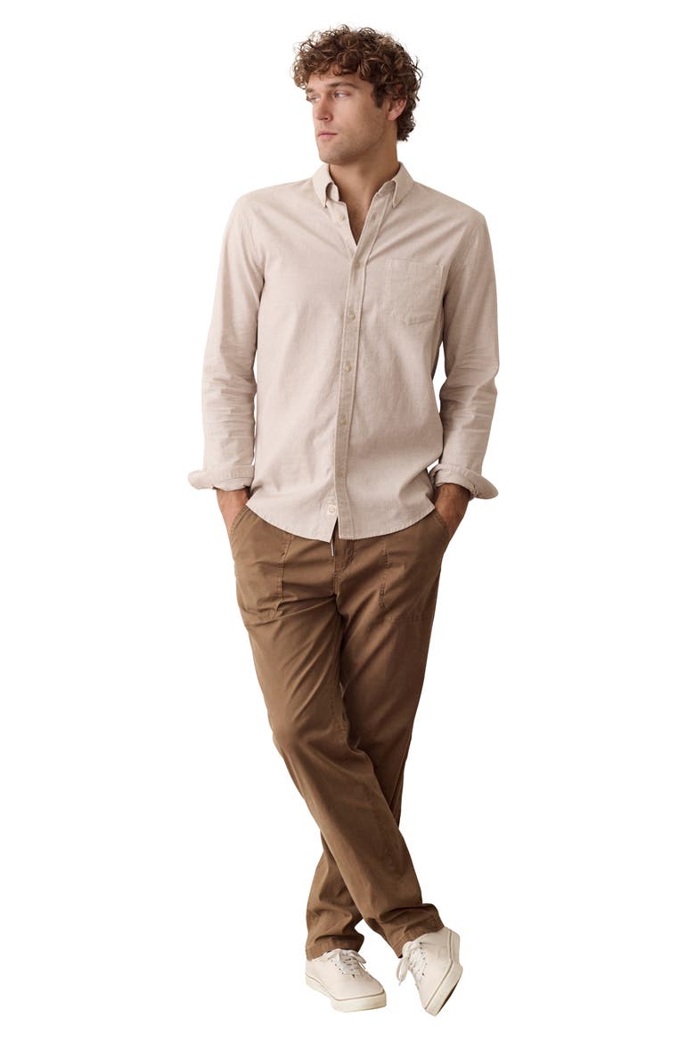 California Houndstooth Stretch Oxford Shirt, Alternate, color, TAUPE HOUNDSTOOTH