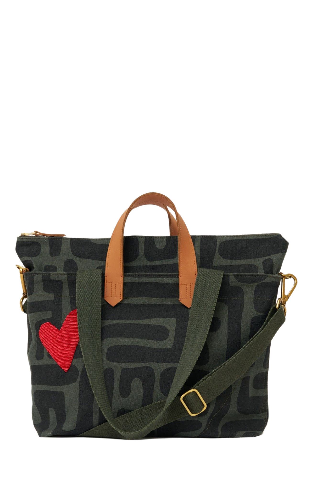 Ubuntu Life Commuter Bag - with Red Beaded Heart, Alternate, color, 