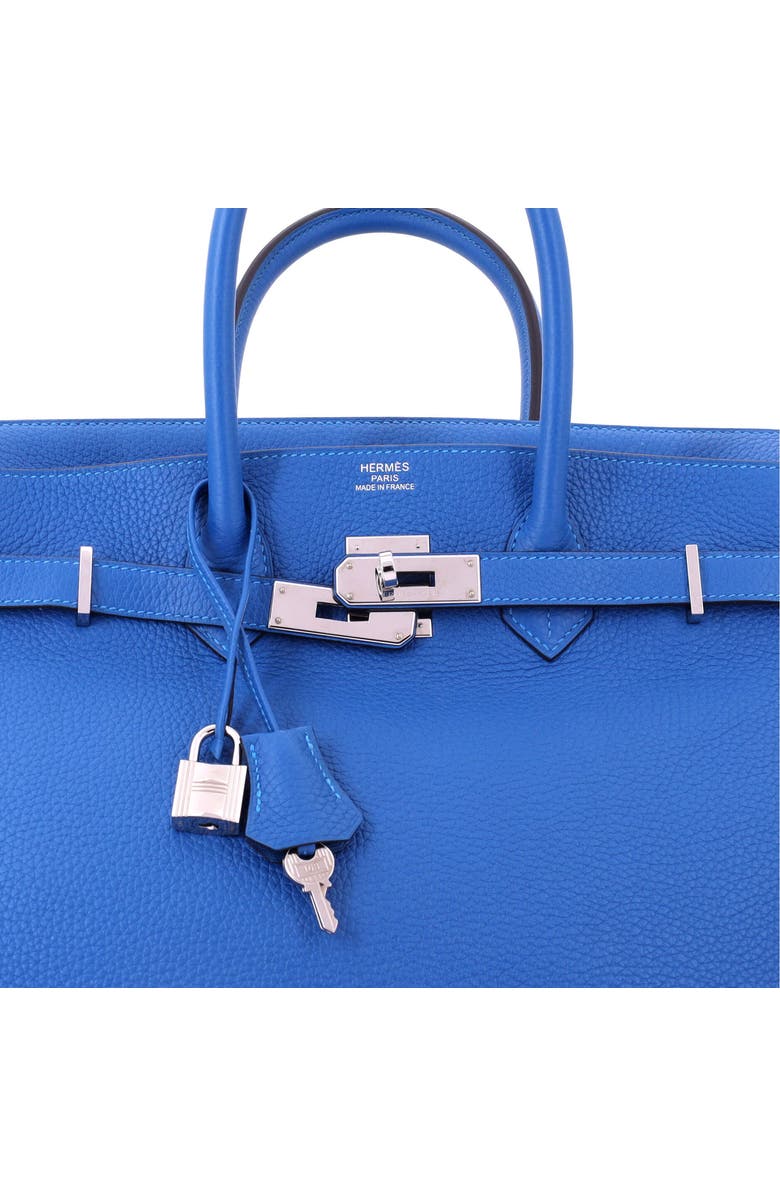 Pre-Owned Hermes Birkin Handbag Blue Clemence with Palladium Hardware 35, Alternate, color, Mykonos