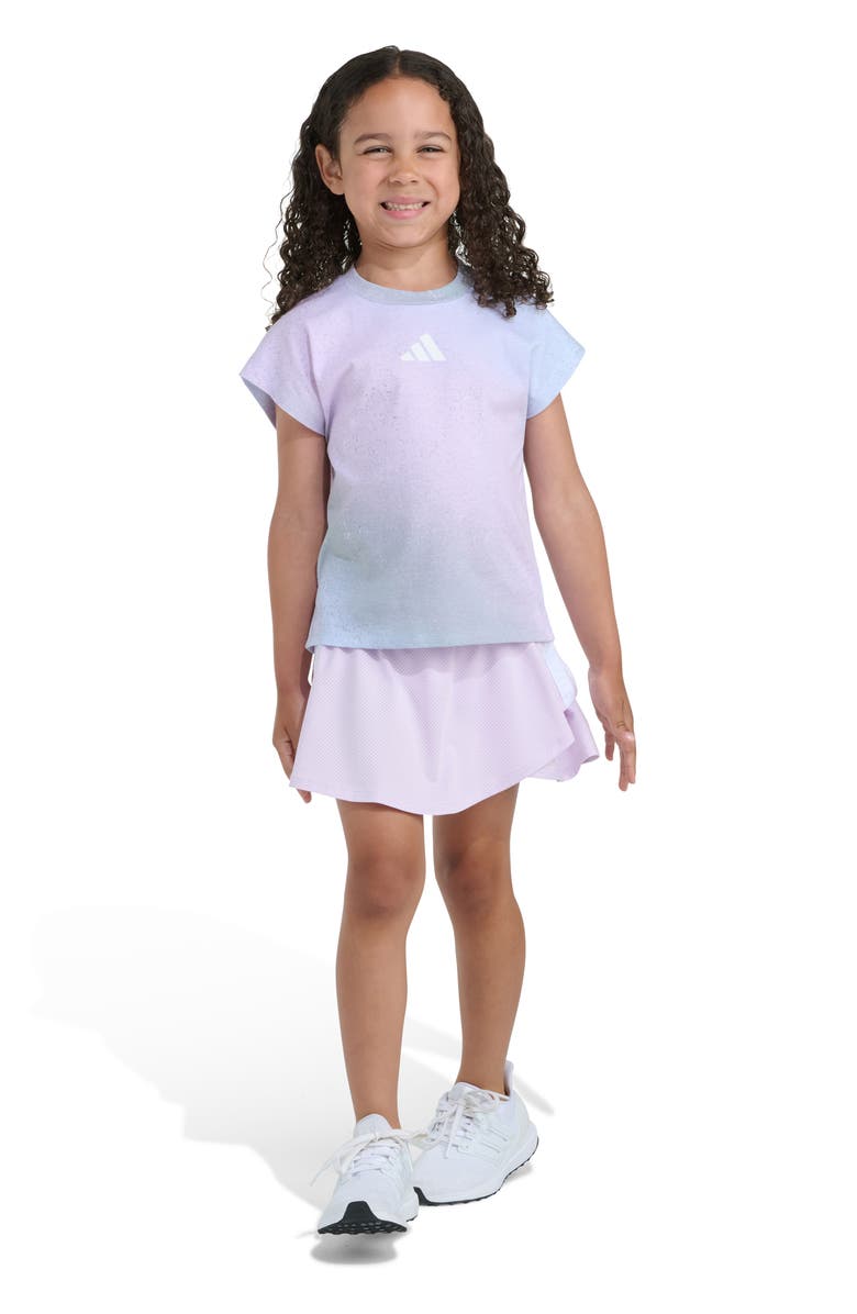 adidas Kids' Ombré Top & Skort Set, Main, color, Crystal Sky