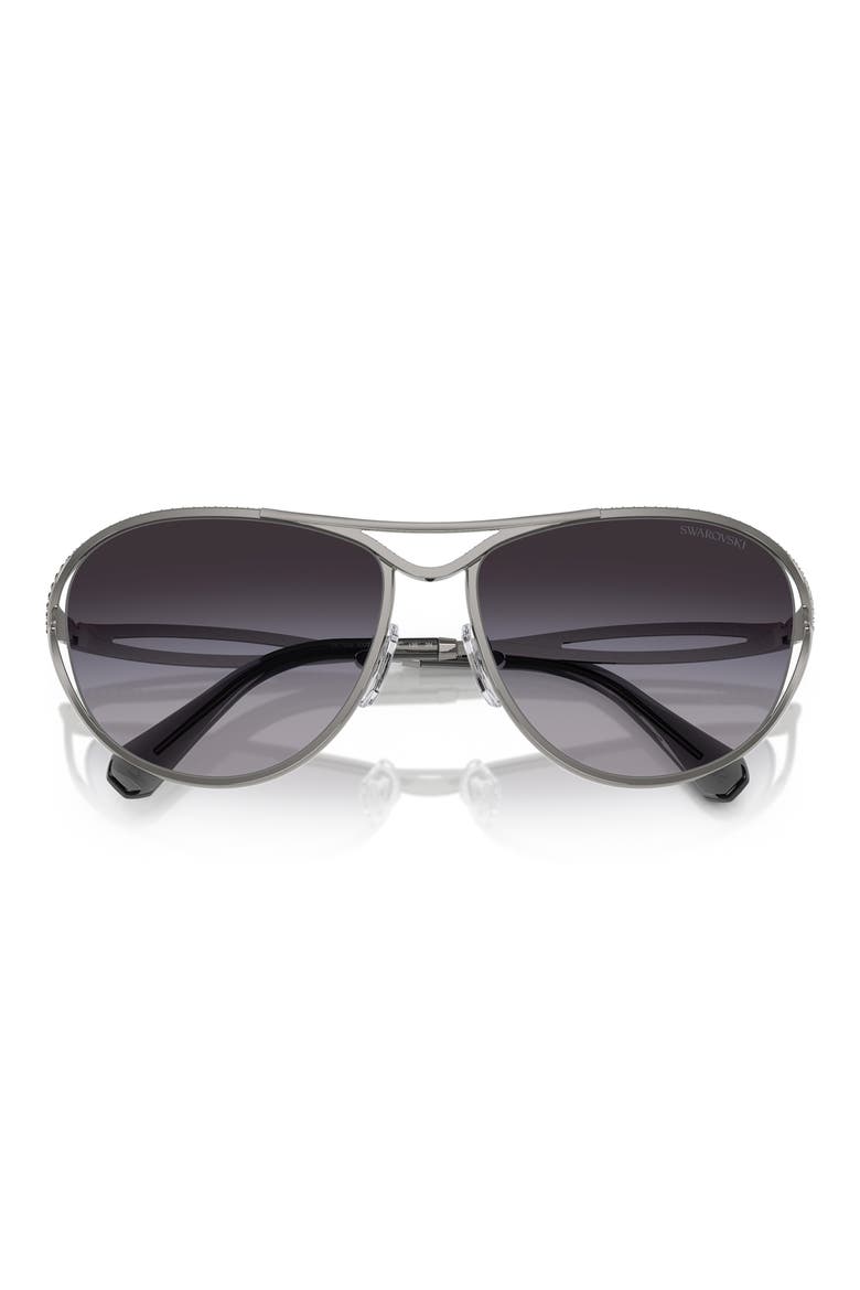 59mm Gradient Pilot Sunglasses, Alternate, color, GUNMETAL
