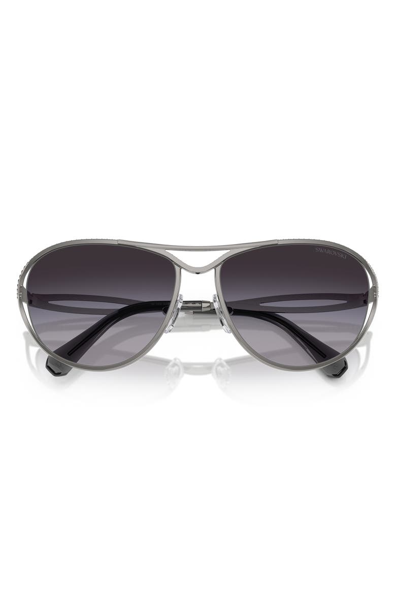 Swarovski 59mm Gradient Pilot Sunglasses, Alternate, color, Gunmetal