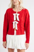 BP. Cable Bow Tie Cardigan