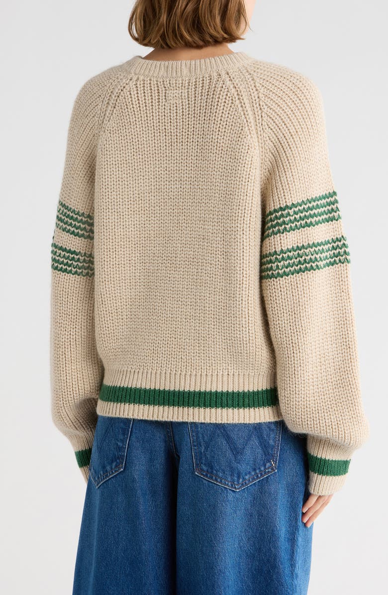 MOTHER The Fisherman Concert Alpaca Blend Sweater, Alternate, color, Birds Eye View