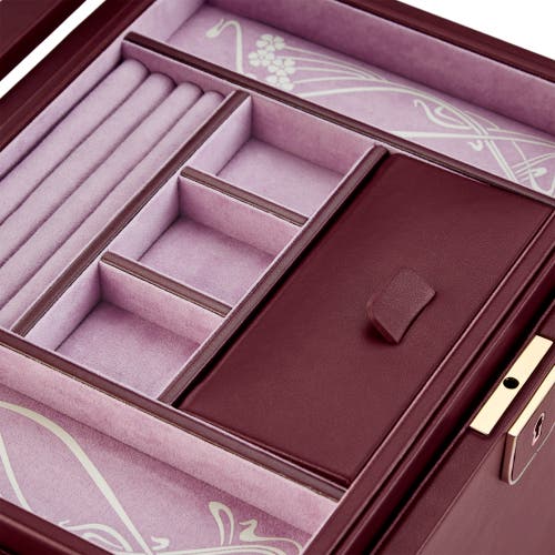 Wolf Liberty Large Jewelry Box In Burgundy