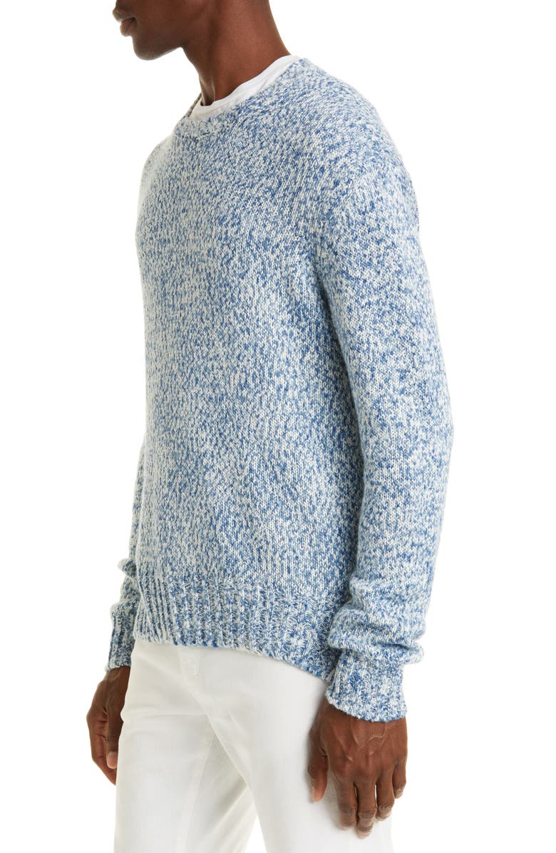 ZEGNA Mélange Silk & Linen Crewneck Sweater, Alternate, color, 