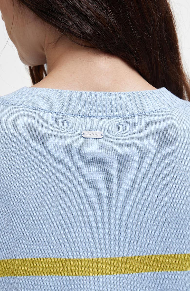 Barbour Bronya Stripe Cotton Blend Sweater, Alternate, color, Breeze Blue