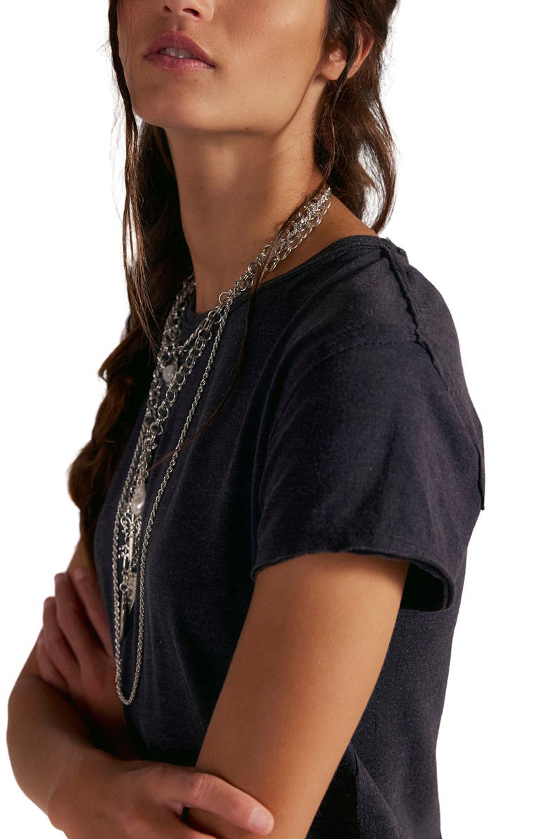Free People Nova T-Shirt, Alternate, color, Black