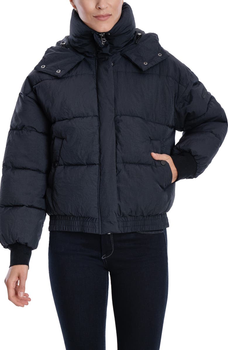 Lucky Brand Short Hooded Puffer Jacket, Main, color, 