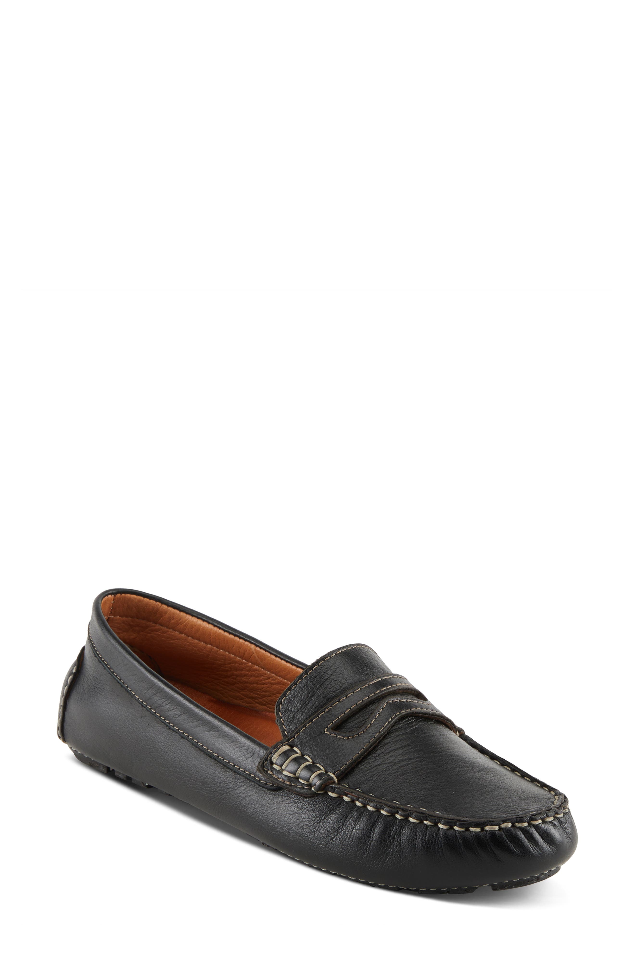Spring Step Audette Penny Loafer, Main, color, Black