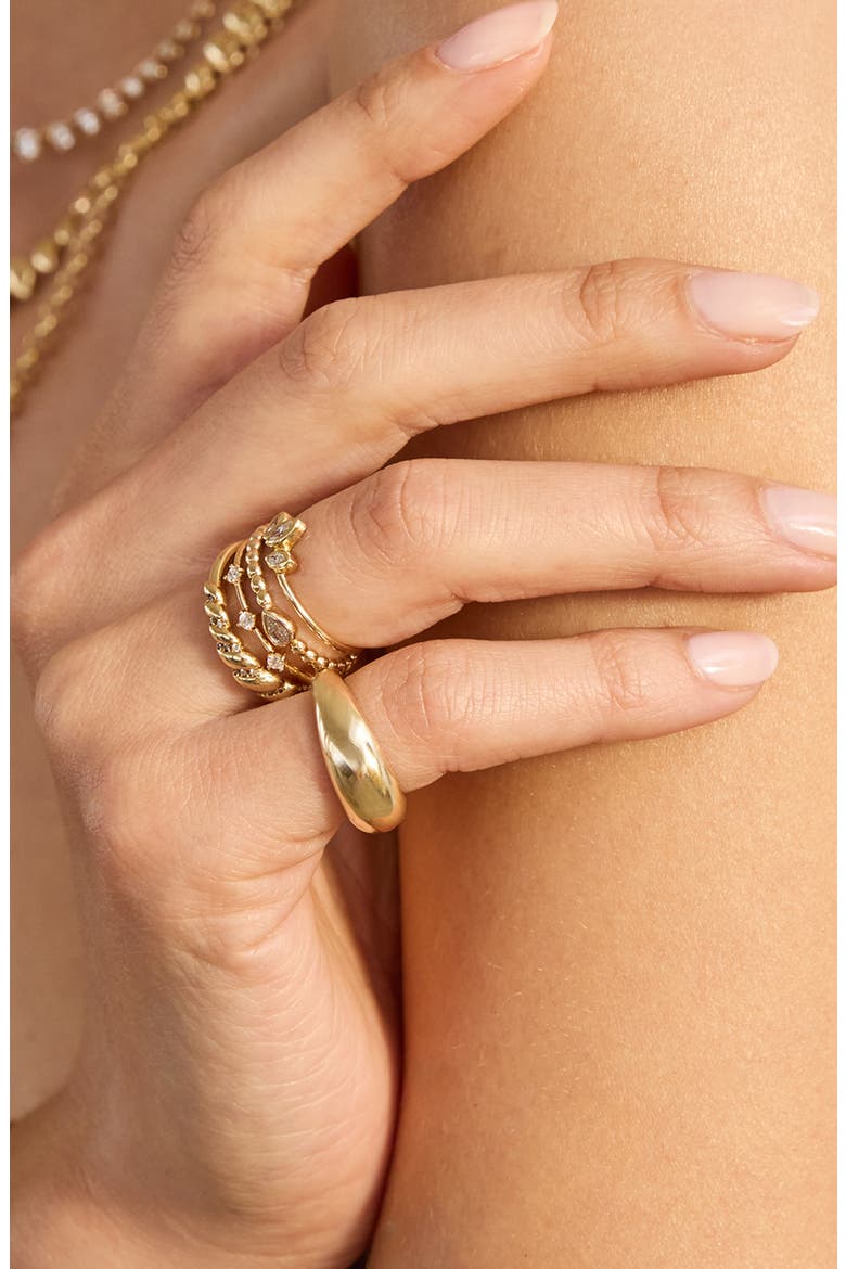 14K Yellow Gold Diamond Dash Ring, Alternate, color, 14K YELLOW GOLD