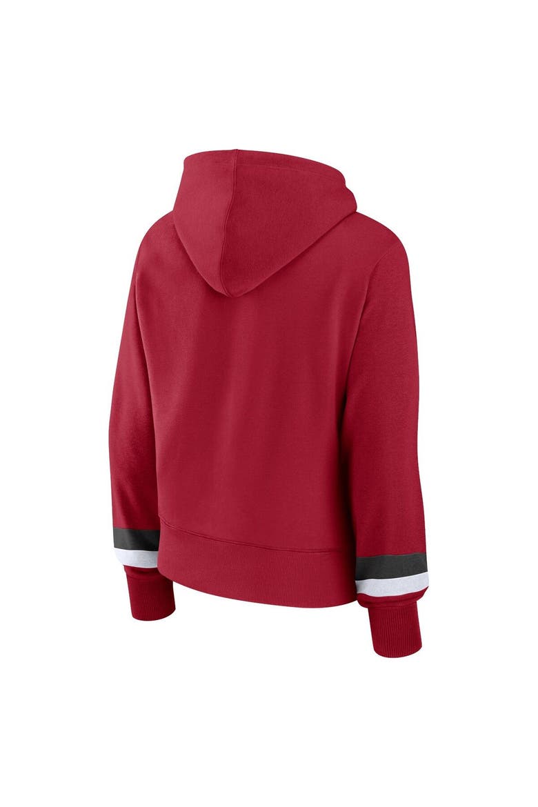 Women's Fanatics Branded  Red Tampa Bay Buccaneers Over Under Pullover Hoodie, Alternate, color, Red