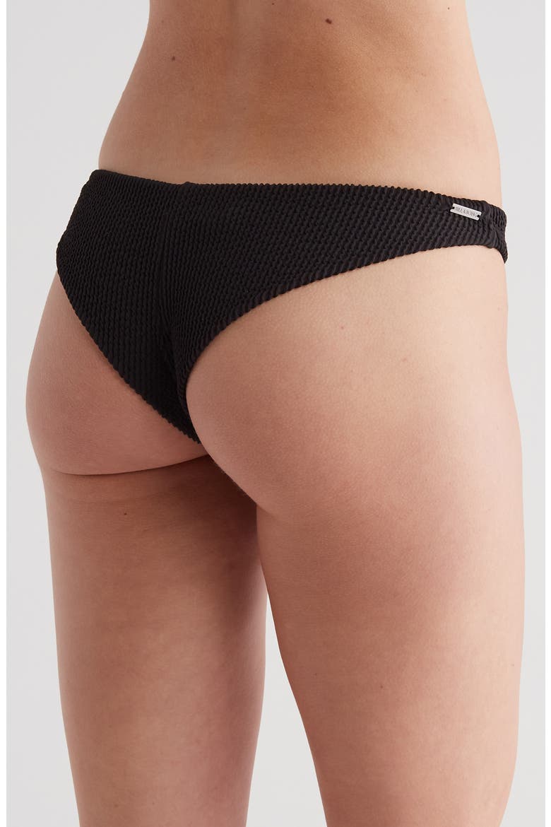 Summer High Tanga Bikini Bottoms, Alternate, color, BLACK SANDS