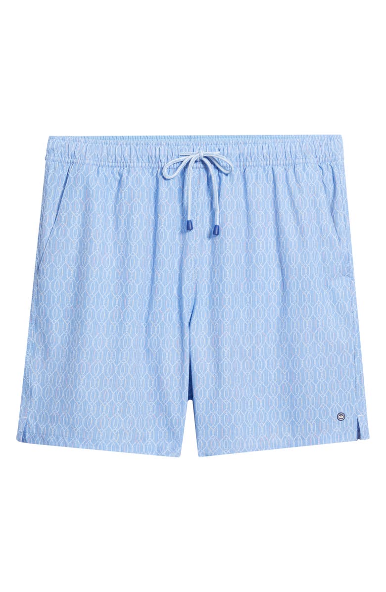 Peter Millar Nautical Ropes Swim Trunks, Alternate, color, Bluebird