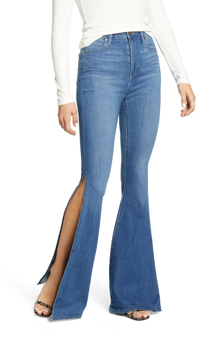 Articles of Society Bridgette Side Slit Flare Jeans, Main, color, 